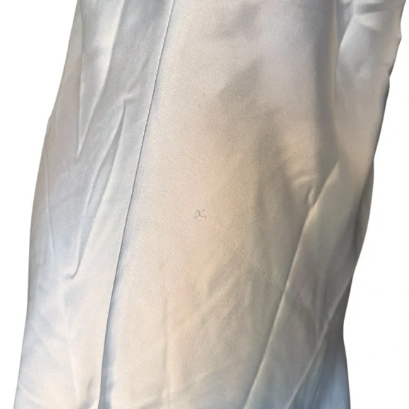 Zara Light Blue Satin Halter Mini Dress A014 - Picture 6 of 7